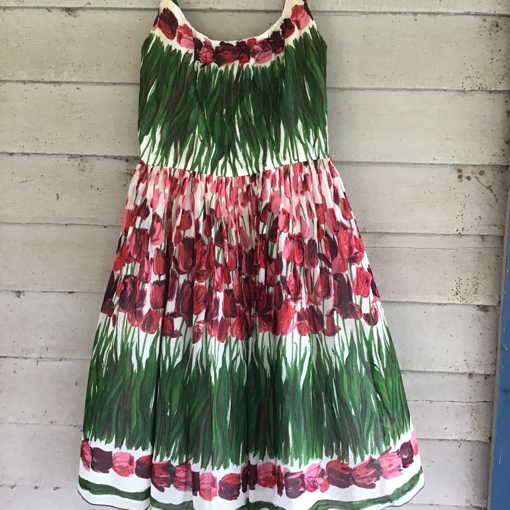 Anna Sui vintage Y2K white label spring dress sz 8